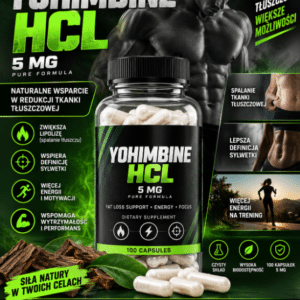 Yohimbine HCL 100kaps/5mg – zestaw 3 opakowania